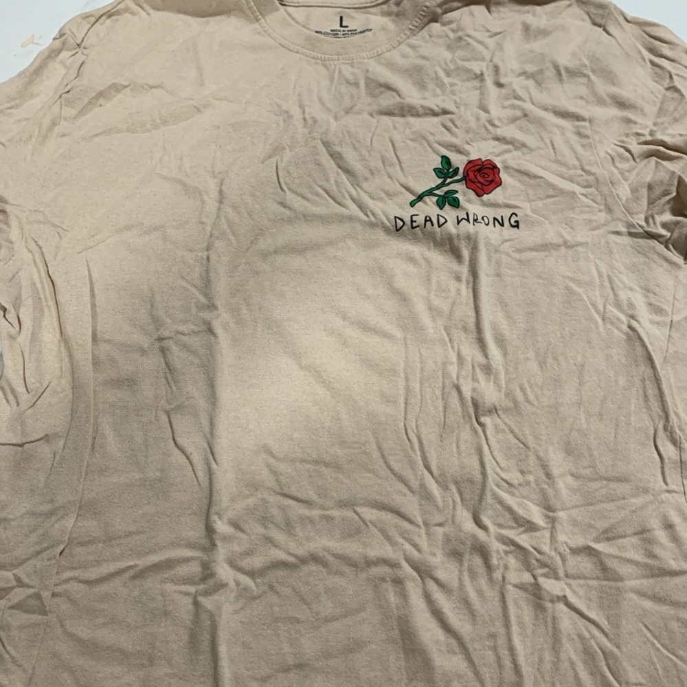 Men's Beige Graphic T-Shirt